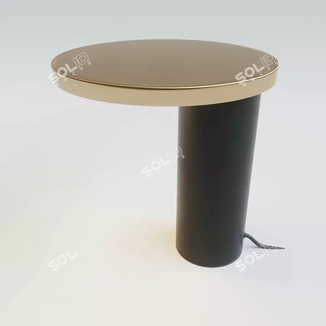 Elegance Illuminated: Cylinda Gold Luminary 3D model image 2
