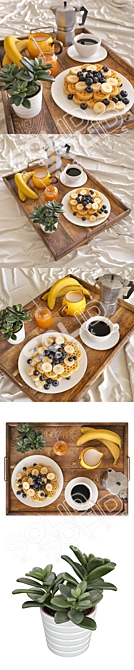 Morning Delight: Breakfast Essentials 3D model image 2