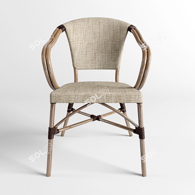 Cordoba Bridge Chair - Chic and Compact 3D model image 2