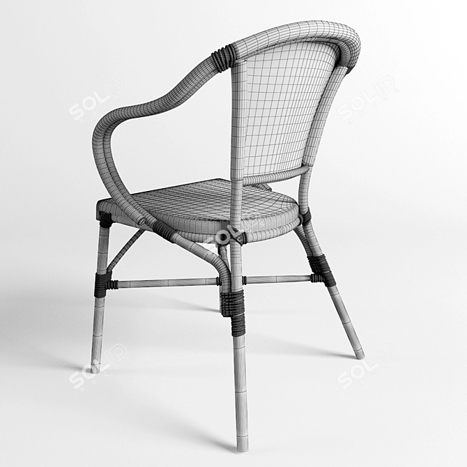 Cordoba Bridge Chair - Chic and Compact 3D model image 3