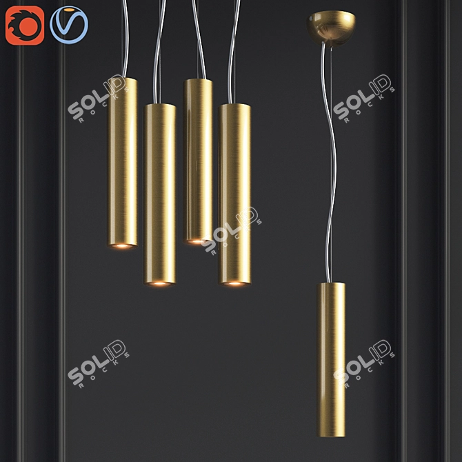 Favorite Pendenti 1965-1P Pendant: Techno Style 3D model image 1