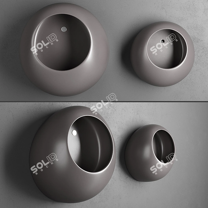 Ceramica Cielo Ball: Stylish Ceramic Urinal 3D model image 1