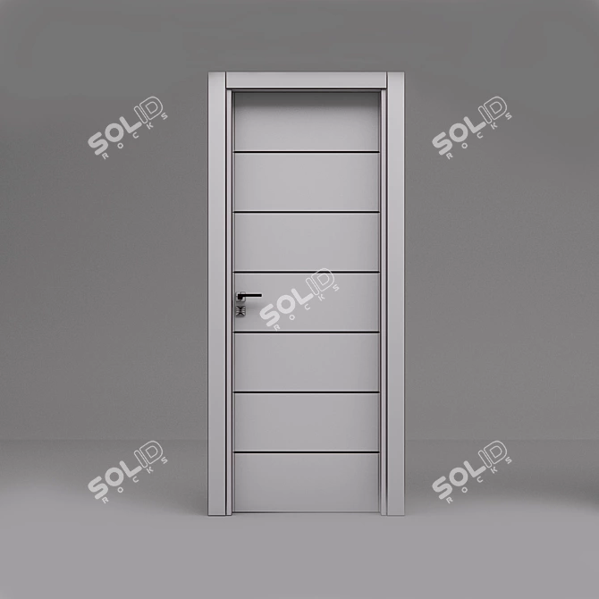 Elegant Painted Doors: Le Porte di Barausse 3D model image 2