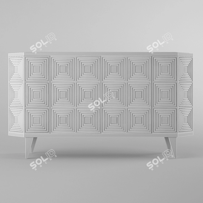 Garda Decor 6-Drawer Chest 3D model image 2