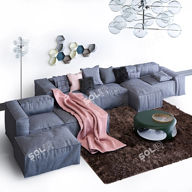 Bonaldo Peanut Sofa: Modern Design
Pebble Coffee Table: Stylish Addition
Metallux ATOM Chandelier: 3D model image 1