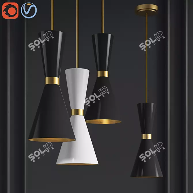 Modern Cairo Pendant Chandelier 3D model image 1