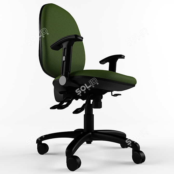 EcoComfort Green Desk Chair 3D model image 2