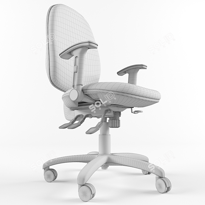 EcoComfort Green Desk Chair 3D model image 3