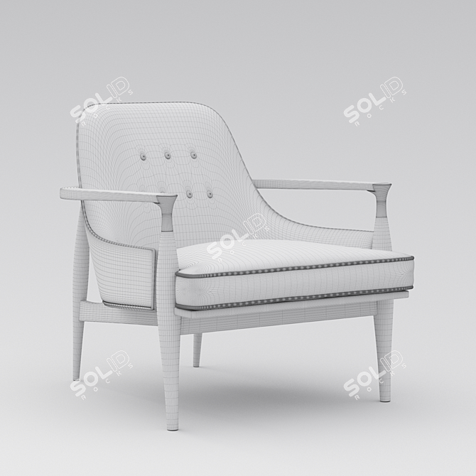 Ib Kofod-Larsen Lounge Armchair 3D model image 3