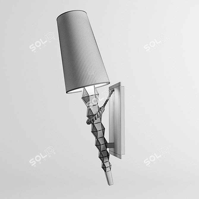 Elegant ZANTAS Wall Lamp | 270x400x980 Size 3D model image 3