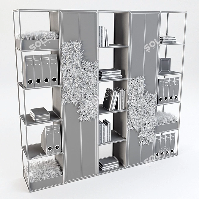 Fito Office Shelf: Sleek and Functional 3D model image 2