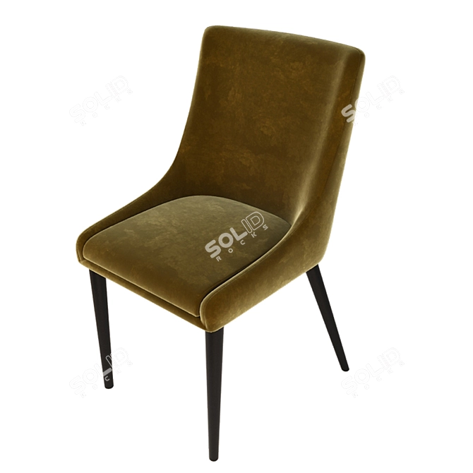 Title: Elegant Parsons Chair & Table Set 3D model image 2