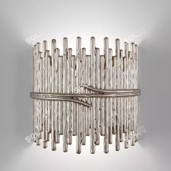 Chelsom Silver Sculpture Wall Light - Elegant and Contemporary 3D model image 1