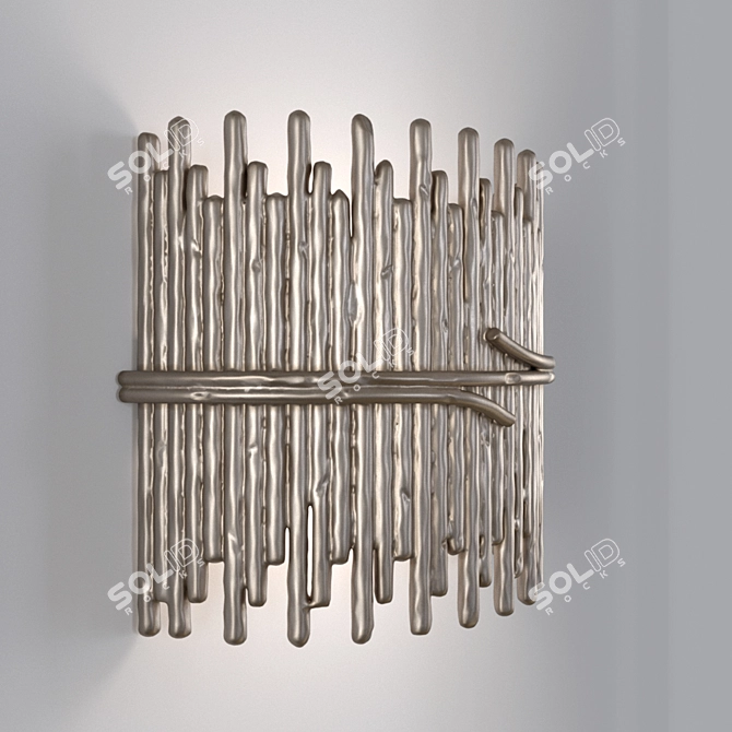 Chelsom Silver Sculpture Wall Light - Elegant and Contemporary 3D model image 2