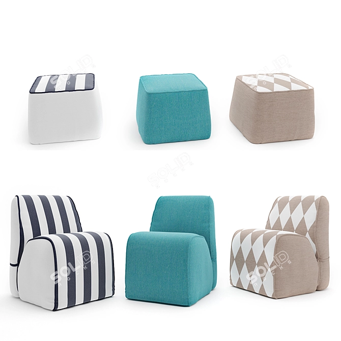 Comfy Elegance: Exteta Soft Armchair 3D model image 2