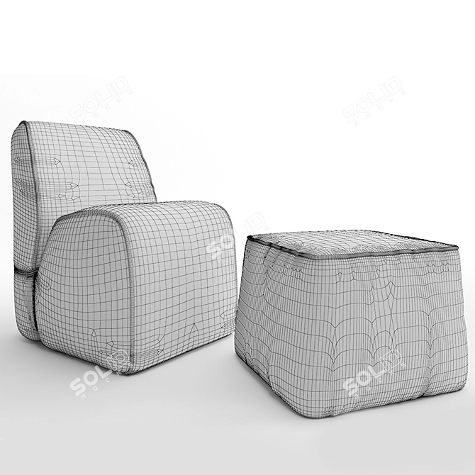 Comfy Elegance: Exteta Soft Armchair 3D model image 3