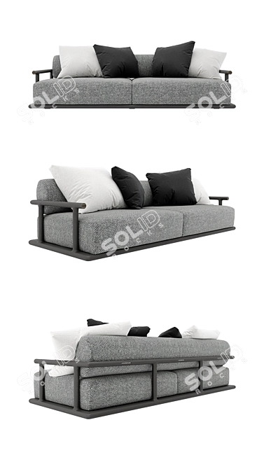 Elegant Icaro Sofa by Flexform 3D model image 2