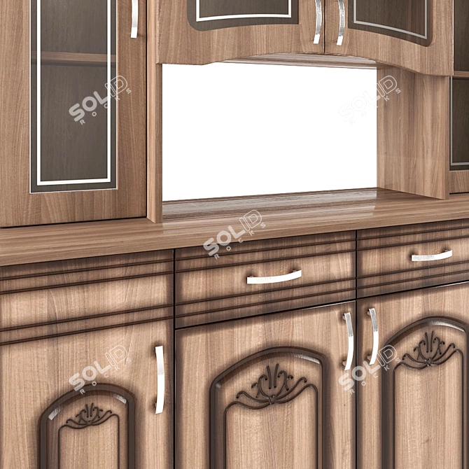 PBR-Optimized Sideboard 3D model image 3