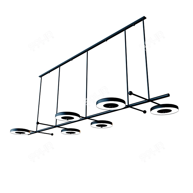 Le Royer Large Pendant Chandelier 3D model image 1