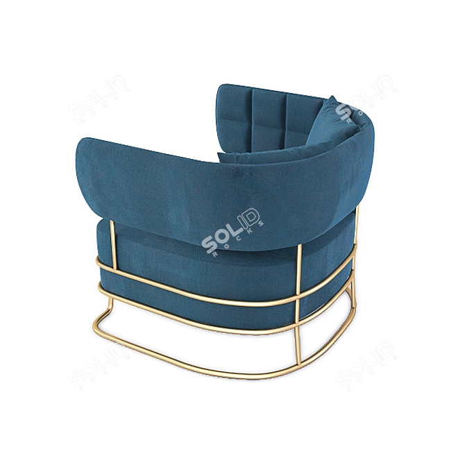 Madison Studio Armchair: Stylish, Compact, Comfortable 3D model image 3