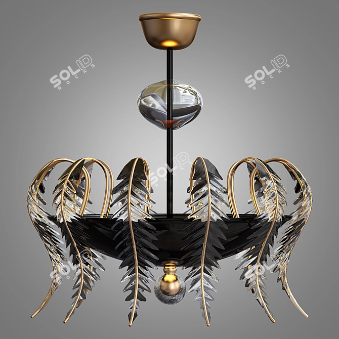 Elegant Caladium 5621IU Chandelier 3D model image 1