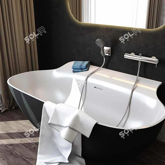 Luxury Spa Bathtub - cm 169 x 94 3D model image 2