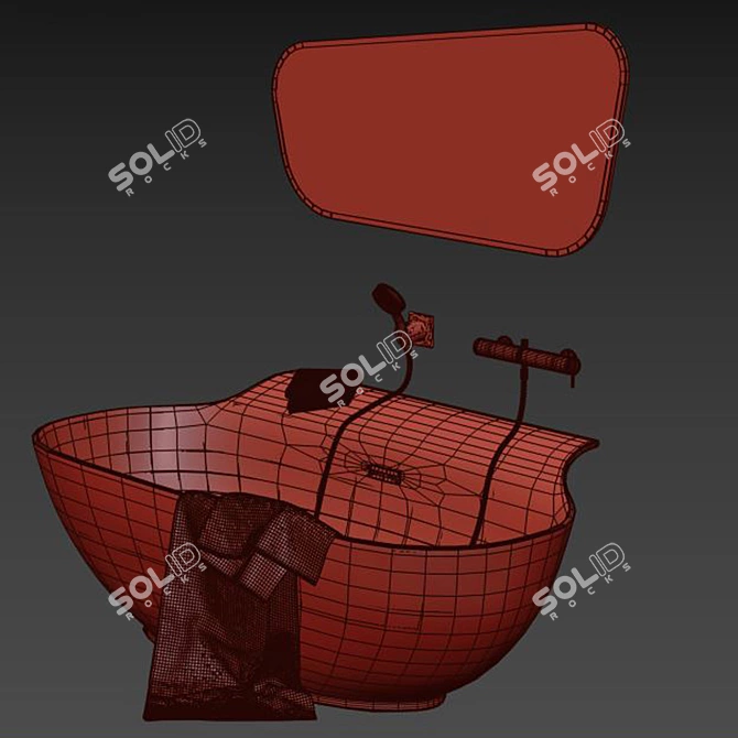 Luxury Spa Bathtub - cm 169 x 94 3D model image 3