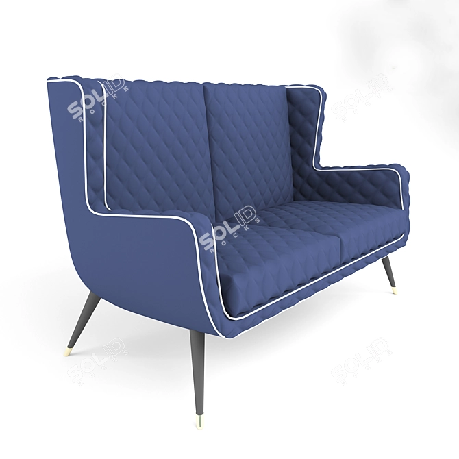 Elegant Dolly Baxter Sofa 3D model image 1