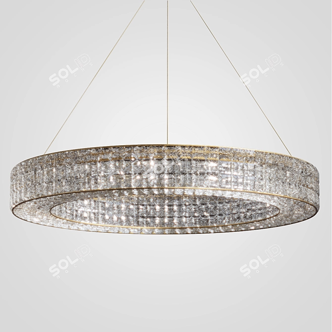 Title: Halo Crystal Chandelier - Elegant Illumination 3D model image 1