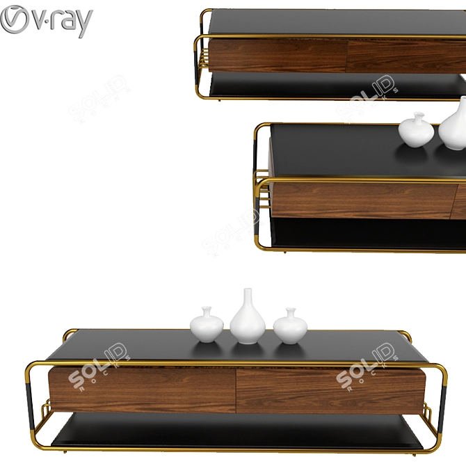 Modern Minimalist Coffee Table 3D model image 1