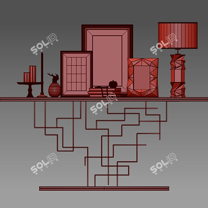 Title: Elegant Decorative Chest of Drawers 3D model image 2