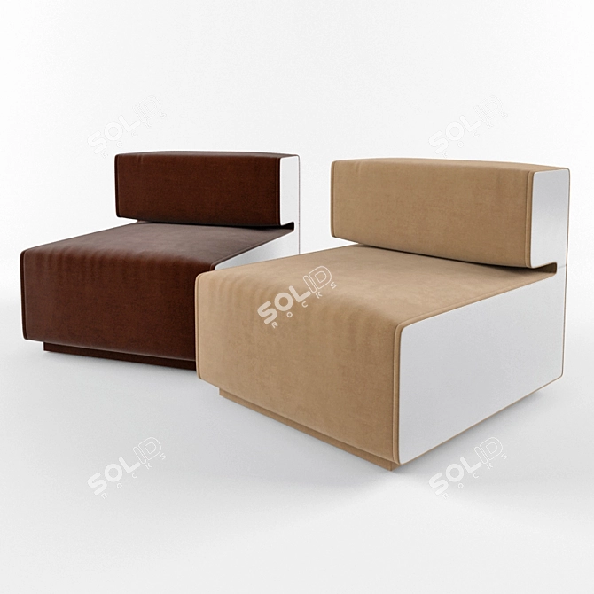 Pierre Cardin Lounge Chair Set 3D model image 1