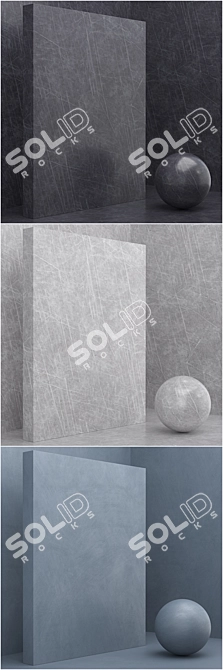 6 Seamless Materials: Coating, Stone, Plaster - Set 30 3D model image 2