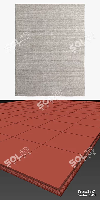 Vintage-Inspired Restoration Hardware Rugs 3D model image 3