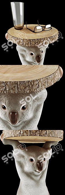 Koala Side Table: Unique and Stylish 3D model image 2