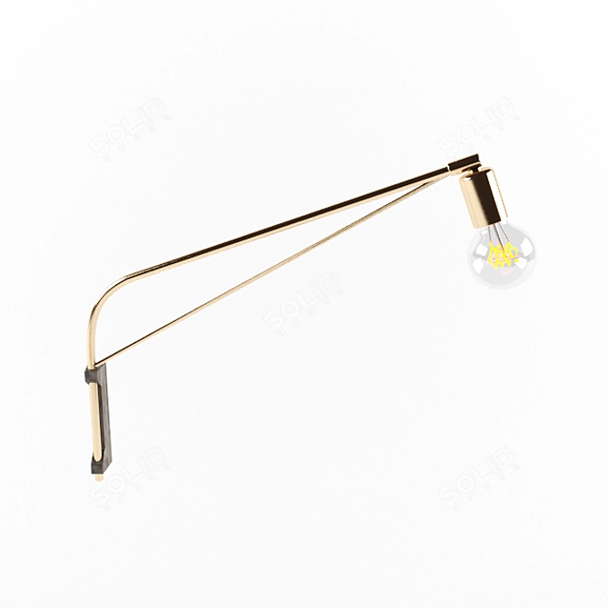 Simple Elegance Wall Lamp 3D model image 1
