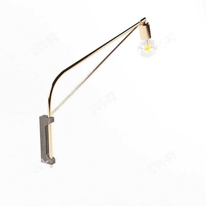 Simple Elegance Wall Lamp 3D model image 3