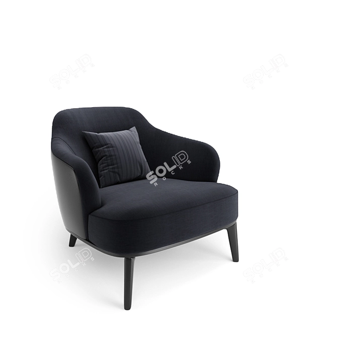 Leslie Ottoman: Luxurious Minotti Armchair Combo 3D model image 2