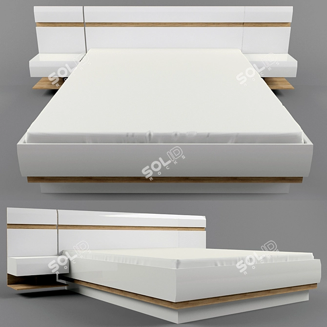 Anrex Linate Bed Set 3D model image 1