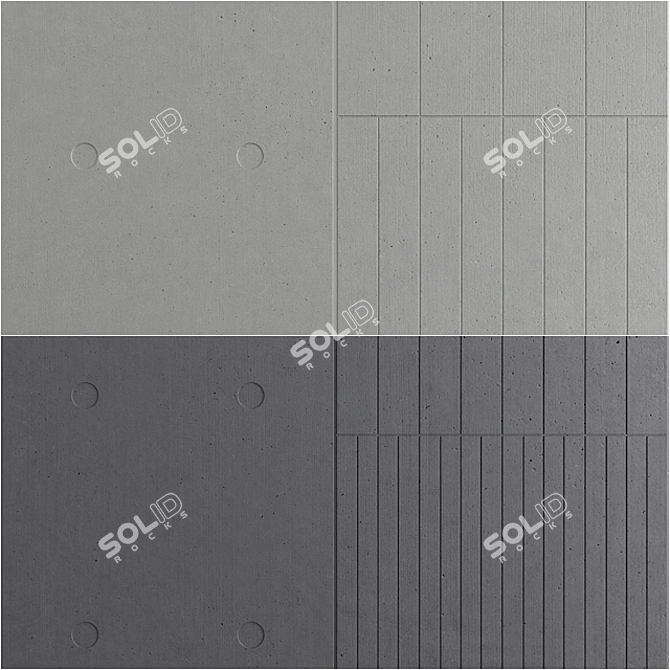 Panbeton Beton Panels - Fragmentation & Scaffoled 3D model image 1