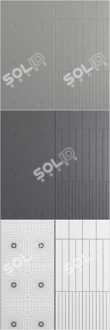 Panbeton Beton Panels - Fragmentation & Scaffoled 3D model image 2