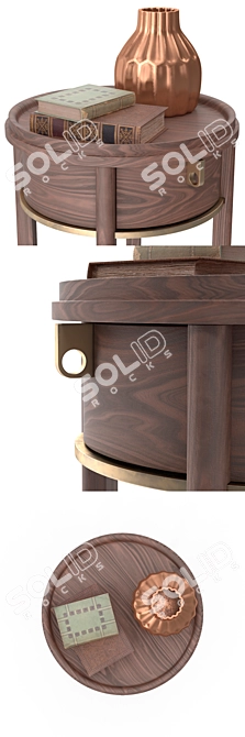 Elegant Classic Side Table 3D model image 2