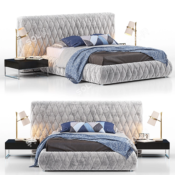 Title: Elegant Altrenotti Sonetto Bed Set 3D model image 1