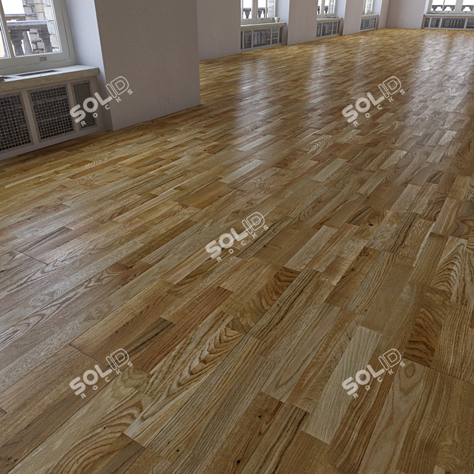 Versatile Wood Flooring Set 3D model image 1