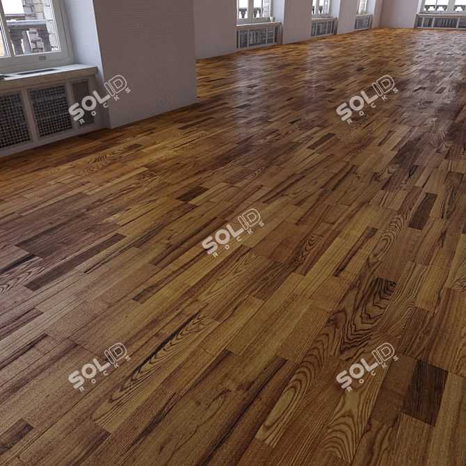 Versatile Parquet Flooring Set 3D model image 1