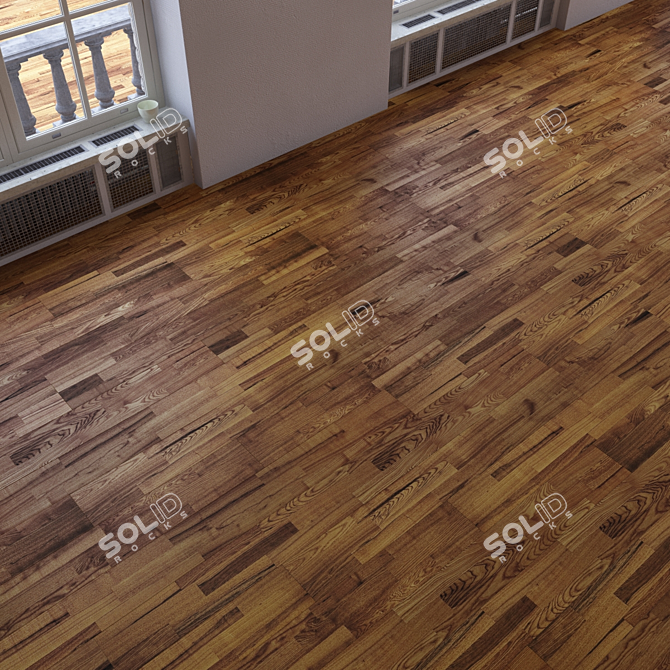 Versatile Parquet Flooring Set 3D model image 2