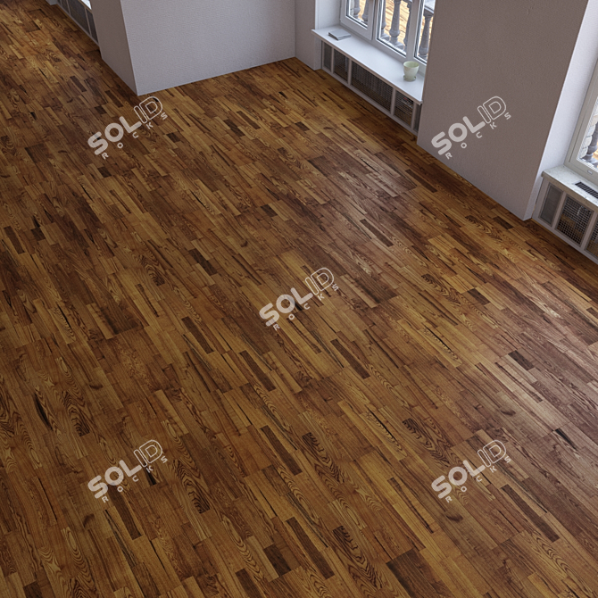 Versatile Parquet Flooring Set 3D model image 3