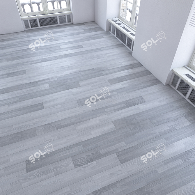 Versatile Wood Floor Tile Set 3D model image 1