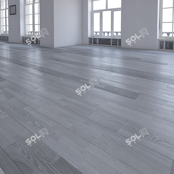 Versatile Wood Floor Tile Set 3D model image 2