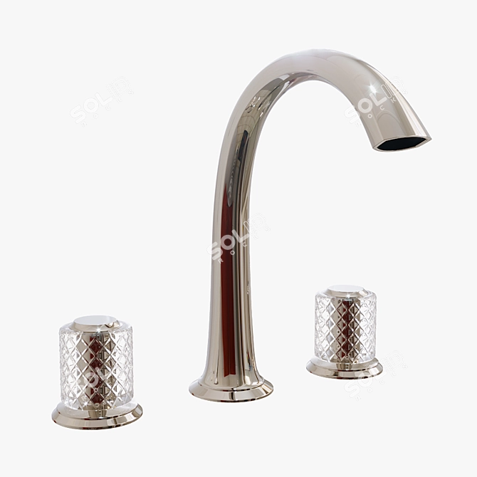 Elegant Kallista Script Sink Faucet 3D model image 1